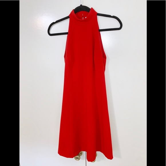 Anthropologie | Dresses | Anthro Halter Dress In Red | Poshmark
